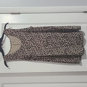 A.n.a. woman's plus size leopard cheetah print tank top